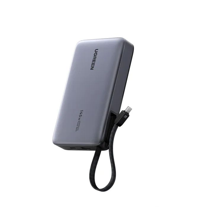 Батарея универсальная Ugreen 20000mAh 145W with Built-in Cable (PB551 55992B) изображение 2