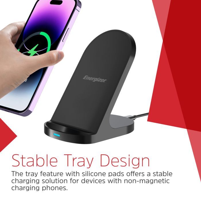 Зарядний пристрій Energizer Qi 15W wireless WCP108 black (WCP108) зображення 10