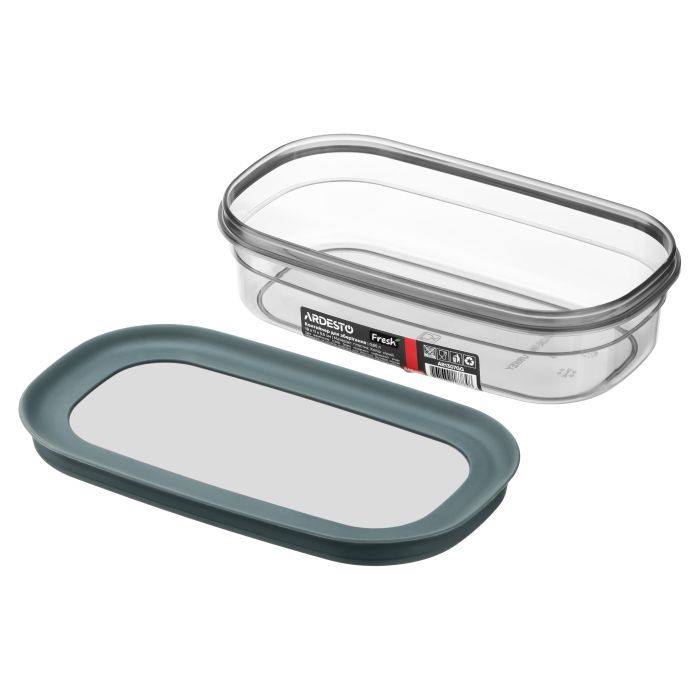Харчовий контейнер Ardesto Fresh 0.65л, пластик, прямокутна, сірий (AR1307GG) зображення 3