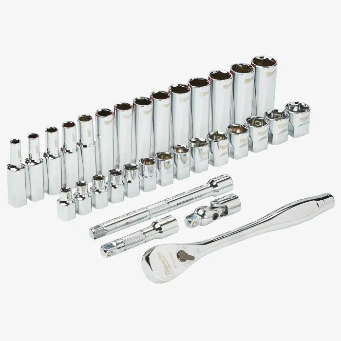 Набір торцевих головок Milwaukee метричних 3/8" з тріскачкою, (32шт) (4932464945) зображення 2