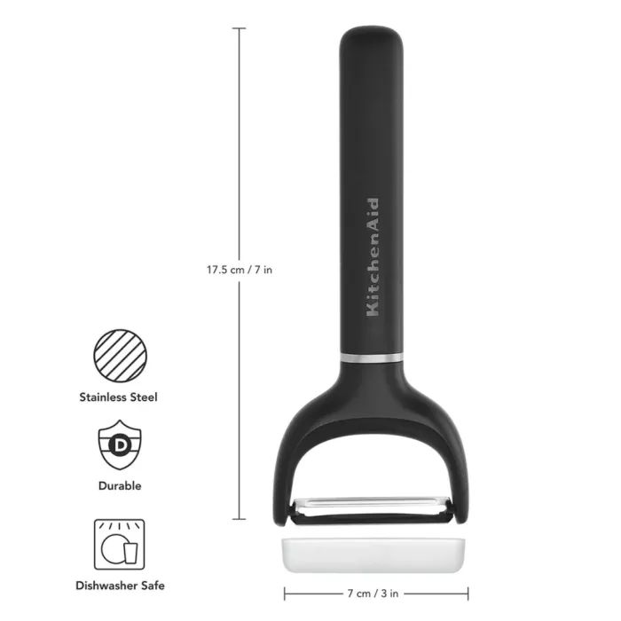 Овочечистка KitchenAid Classic горизонтальна 17,5 см чорний (KHH145OHOBEG) зображення 3
