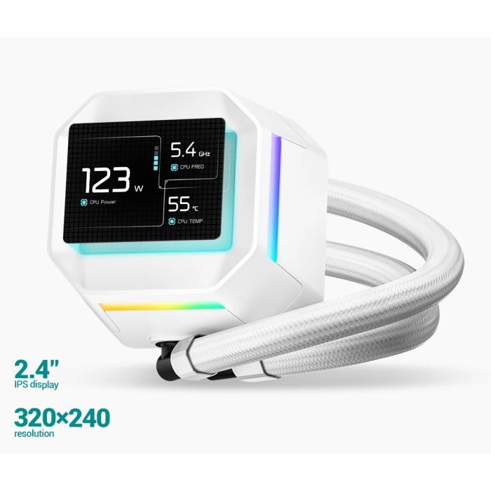 Система жидкостного охлаждения Deepcool LM240 WH (R-LM240-WHDMMC-1) изображение 8