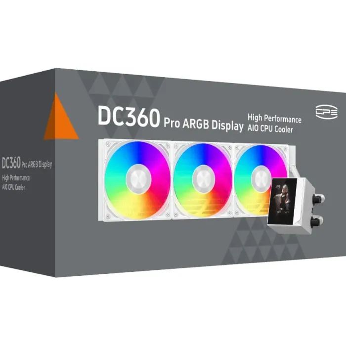 Система рідинного охолодження PcCooler DC360 Pro ARGB Display WH зображення 5