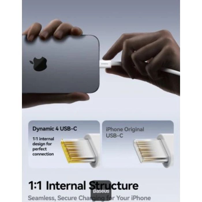 Дата кабель USB-C to USB-C 1.0m 100W 5A Dynamic 4 black Baseus (P10381400111-00) изображение 6