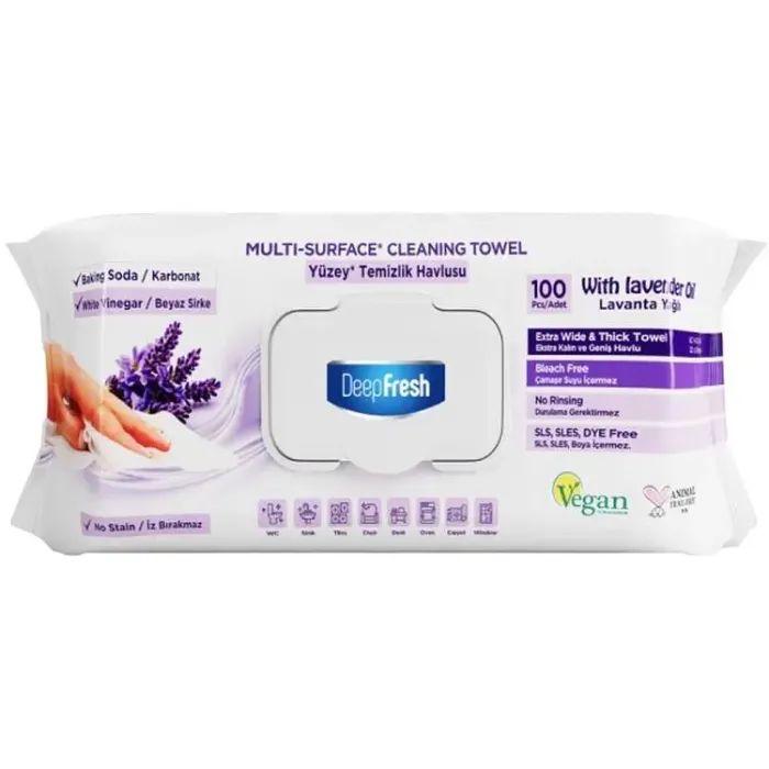 Салфетки для уборки Deep Fresh Lavanda Влажные 100 шт. (8681554633474)