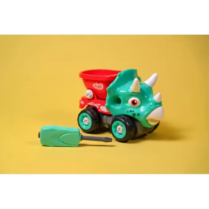 Конструктор Otamanko Машинка-конструктор Трицератопс самосвал Голубой/красный (OTA-113TS) изображение 5