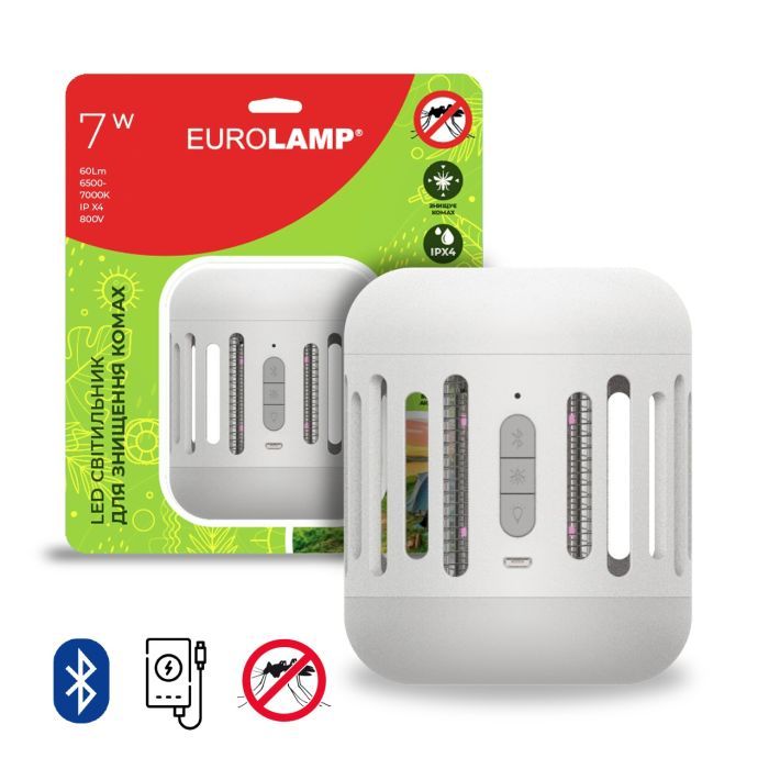 Инсектицидная лампа Eurolamp 7W 1200mAh (MK-7W(LIGHT)) (4262380660199) изображение 2