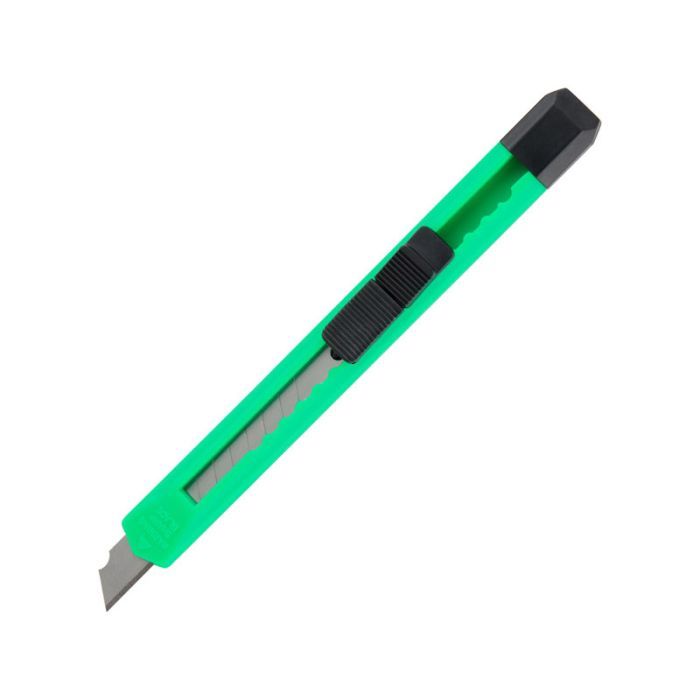Нож канцелярский Axent 9 мм, механический фиксатор, зеленый (D6525)