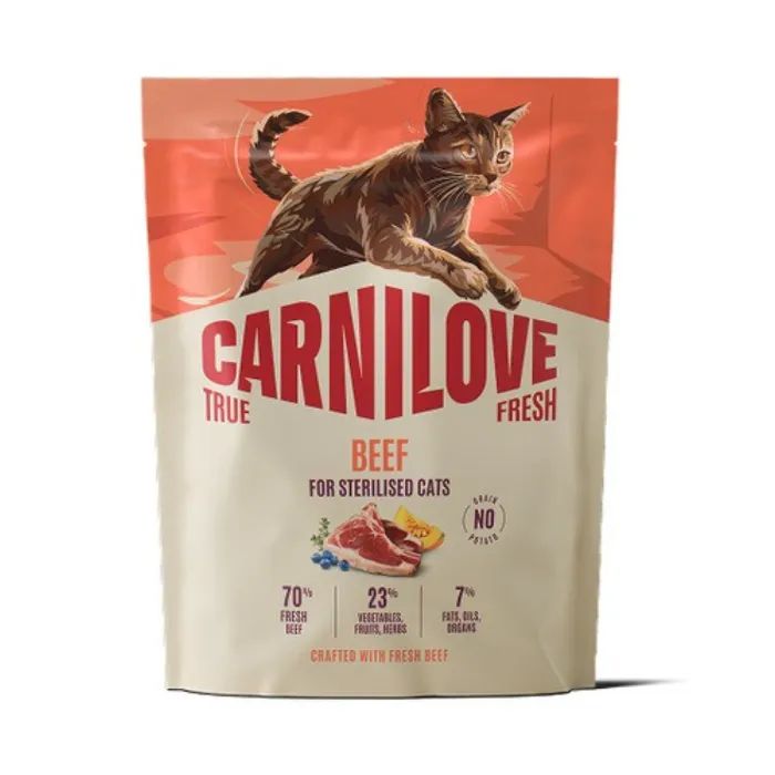 Сухий корм для кішок Carnilove True Fresh Beef Sterilised 400 г (8595602582143)