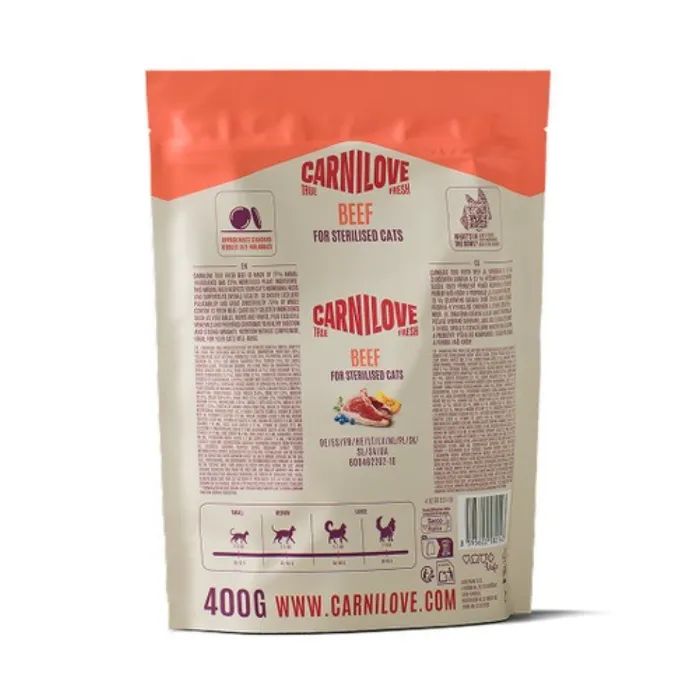 Сухий корм для кішок Carnilove True Fresh Beef Sterilised 400 г (8595602582143) зображення 2
