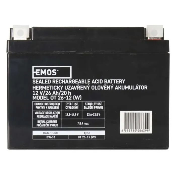 Батарея к ИБП EMOS 12V 26Ah (B9683) изображение 2