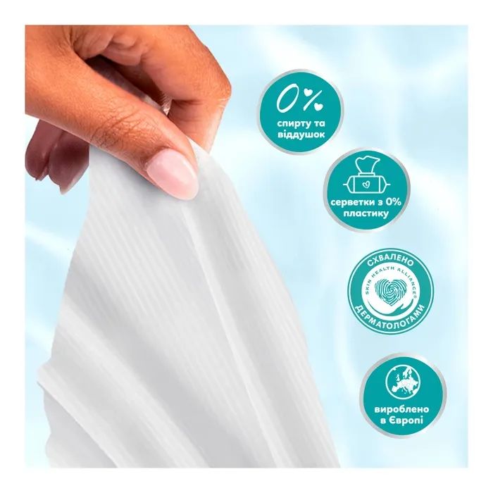 Детские влажные салфетки Pampers 99 Water 60 шт х 18 пачок (1080 шт) (8006530116374) изображение 5