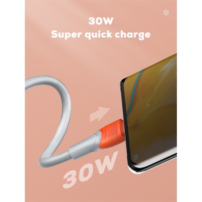 Дата кабель USB 2.0 AM to USB-C 1.0m 30W LDNIO (LS601) изображение 7