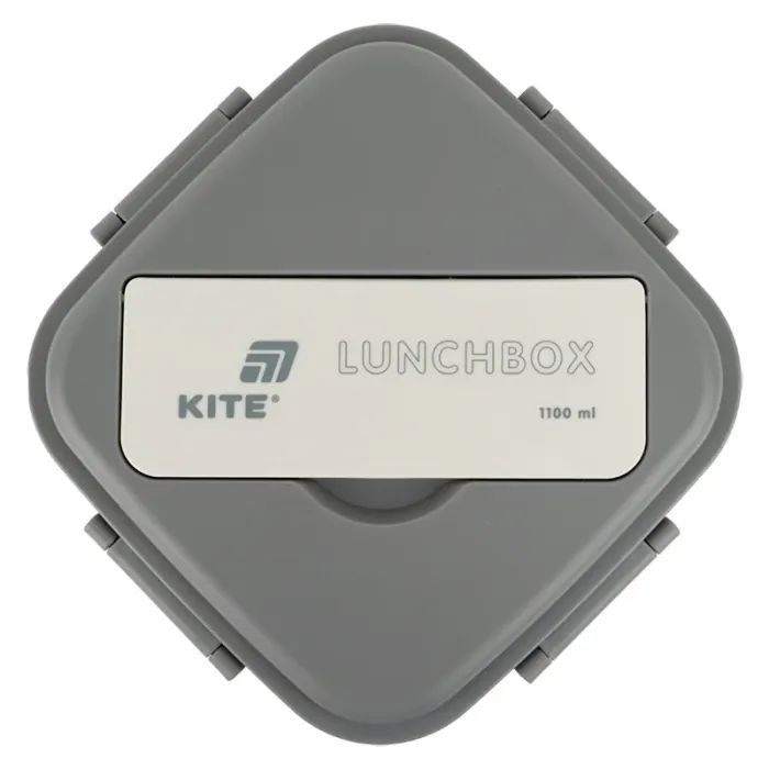 Ланч-бокс Kite з розділювачем 1100 мл сірий (K26-186-1) зображення 2