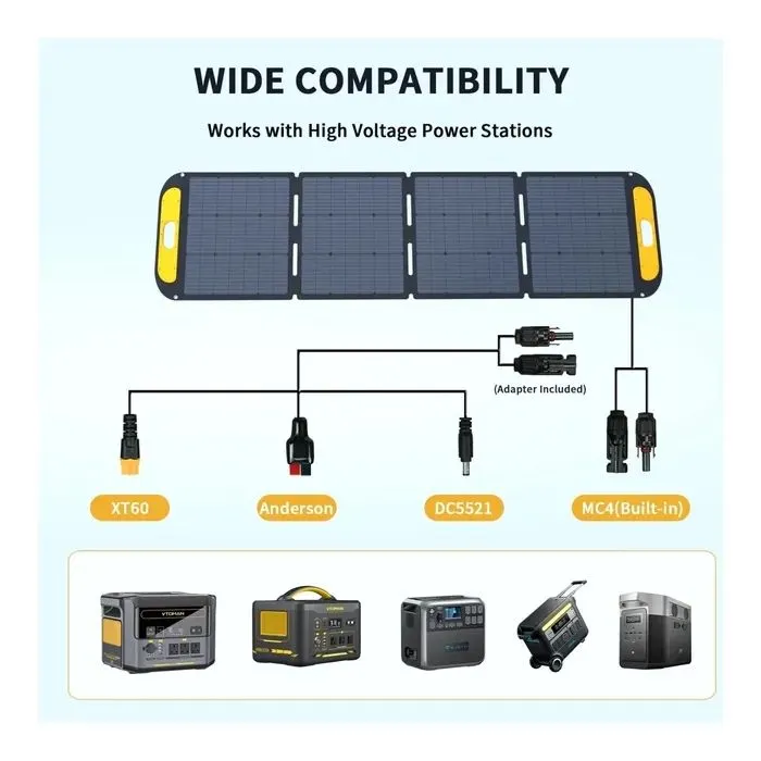 Портативна сонячна панель Vtoman 200W 48V (VS200 Pro) зображення 8