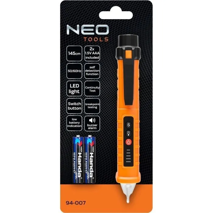 Тестер автомобильный Neo Tools 12–1000V, кат.1000V, 2xAAA 1.5V, 0.056кг (94-007) изображение 8