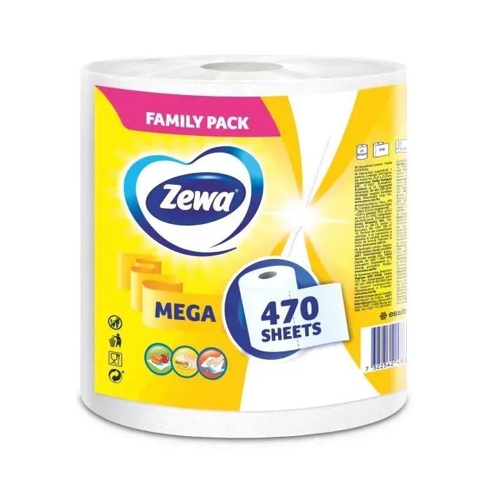 Бумажные полотенца Zewa Mega Roll 2 слоя 470 отрывов 1 рулон (7322542483046) изображение 2