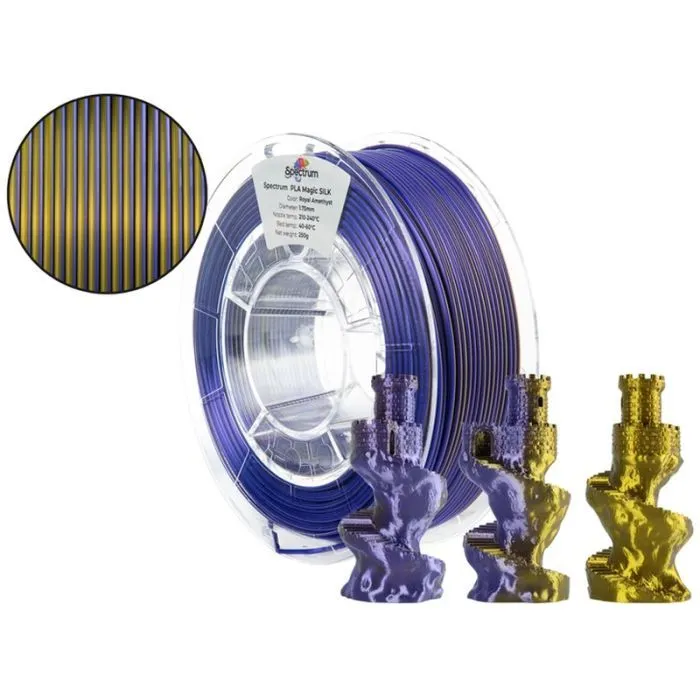 Пластик для 3D-принтера Spectrum PLA Magic SILK 1.75mm 0.25kg Royal Amethyst (81390) зображення 3