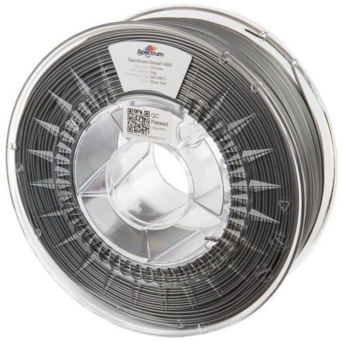 Пластик для 3D-принтера Spectrum ABS Smart 1.75mm 1kg Silver STAR, RAL 9007 (80095)