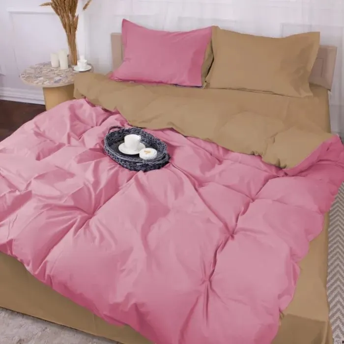 Постільна білизна MirSon Poplin Line 015 + 041 Honey 143 x 210 (2200006281276)