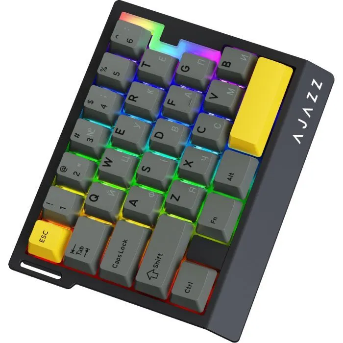 Клавиатура Ajazz AK029 Ice Island Magnetic Switch USB UA Black/Yellow (AK029-I-BY) изображение 4