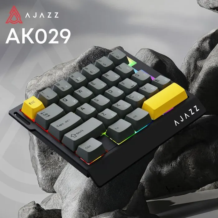 Клавиатура Ajazz AK029 Ice Island Magnetic Switch USB UA Black/Yellow (AK029-I-BY) изображение 6
