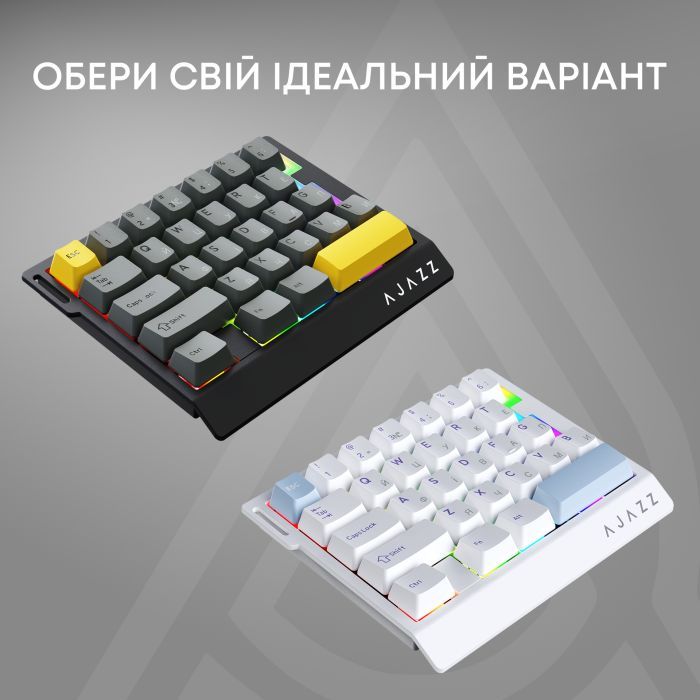 Клавіатура Ajazz AK029 Ice Island Magnetic Switch USB UA White/Blue (AK029-I-WB) зображення 7