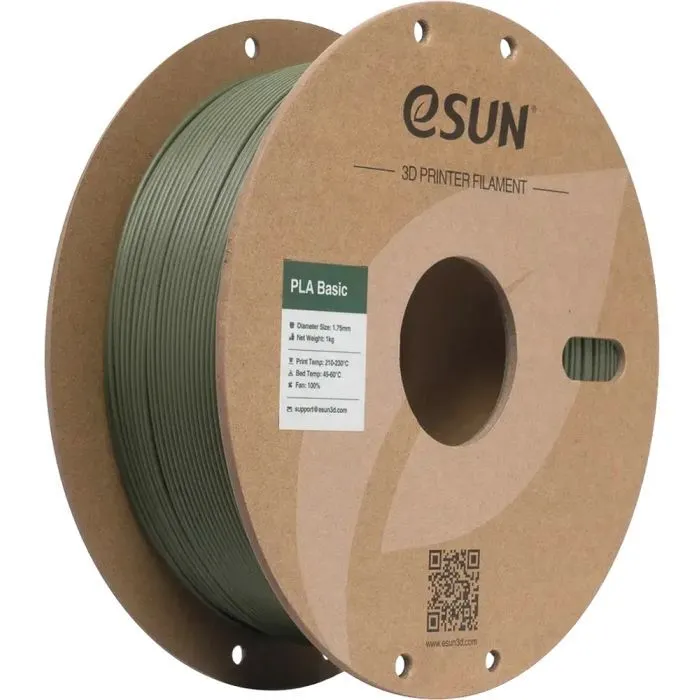 Пластик для 3D-принтера eSUN PLA BASIC 1,75mm 1kg OLIVE GREEN (PLA-BASIC175O-OG1P1)