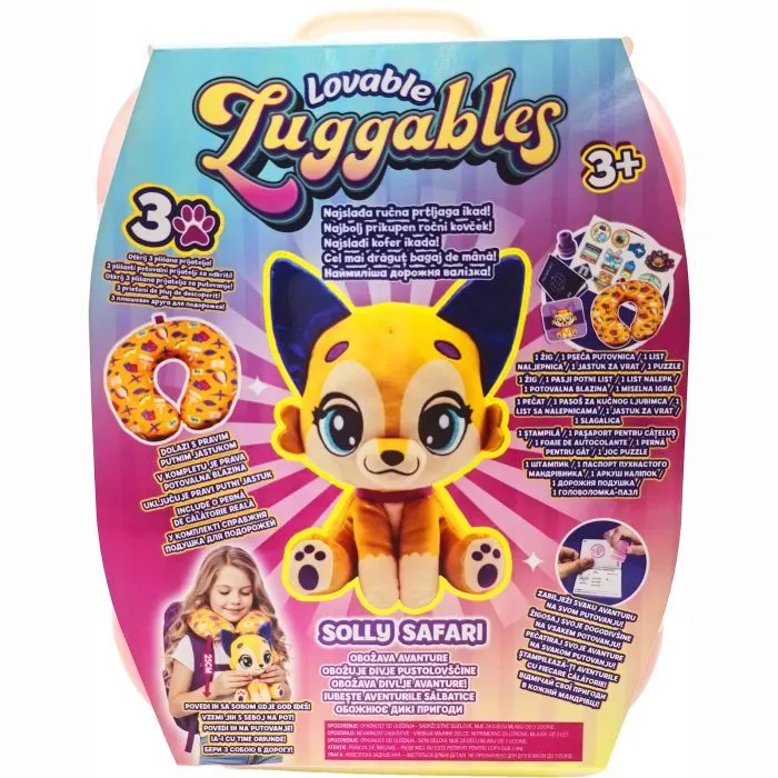 Игровой набор Lovable Luggables Мягкая игрушка Solly с подушкой и чемоданчиком (815887029507) изображение 2
