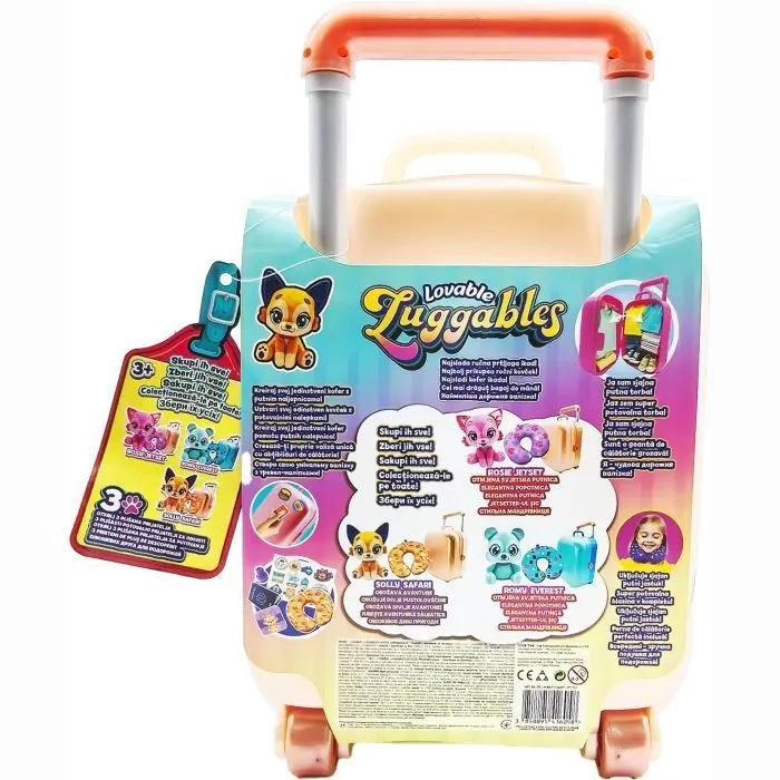 Игровой набор Lovable Luggables Мягкая игрушка Solly с подушкой и чемоданчиком (815887029507) изображение 7