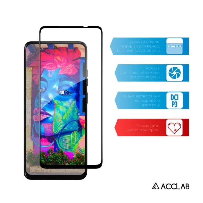 Скло захисне ACCLAB Full Glue ESD Moto E15 (1283126633560) зображення 5