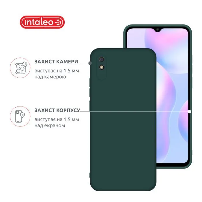 Чохол до мобільного телефона Intaleo Silicone Xiaomi Redmi 9A Dark Green (1283126600814) зображення 3