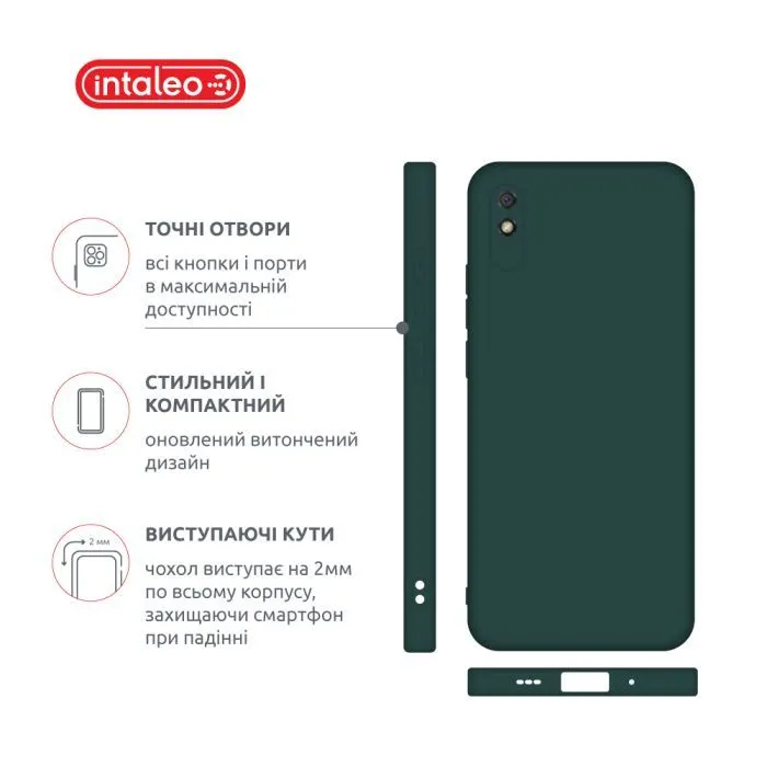 Чохол до мобільного телефона Intaleo Silicone Xiaomi Redmi 9A Dark Green (1283126600814) зображення 4