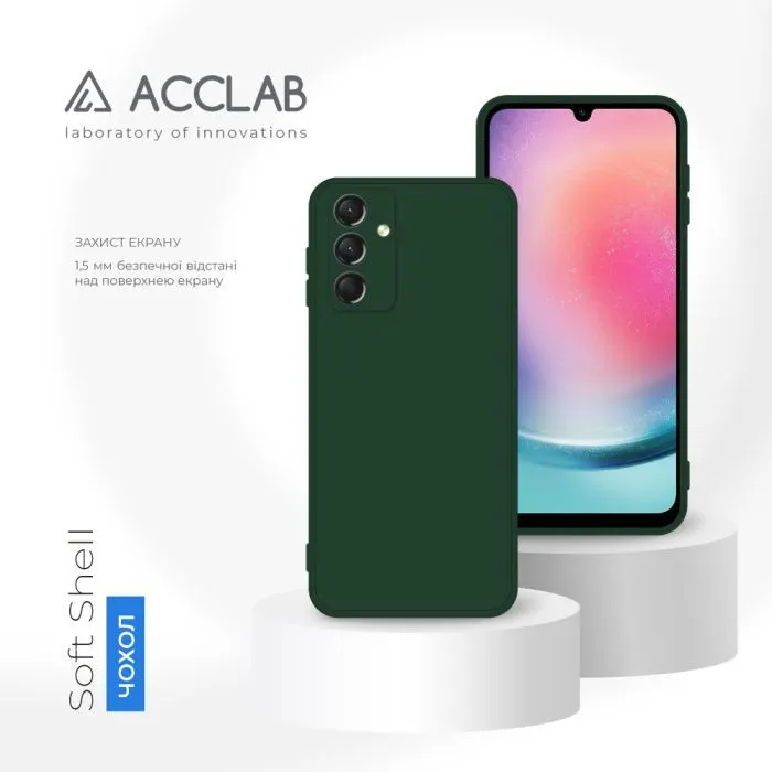 Чохол до мобільного телефона ACCLAB SoftShell Samsung Galaxy A24 Dark Green (1283126586873) зображення 4