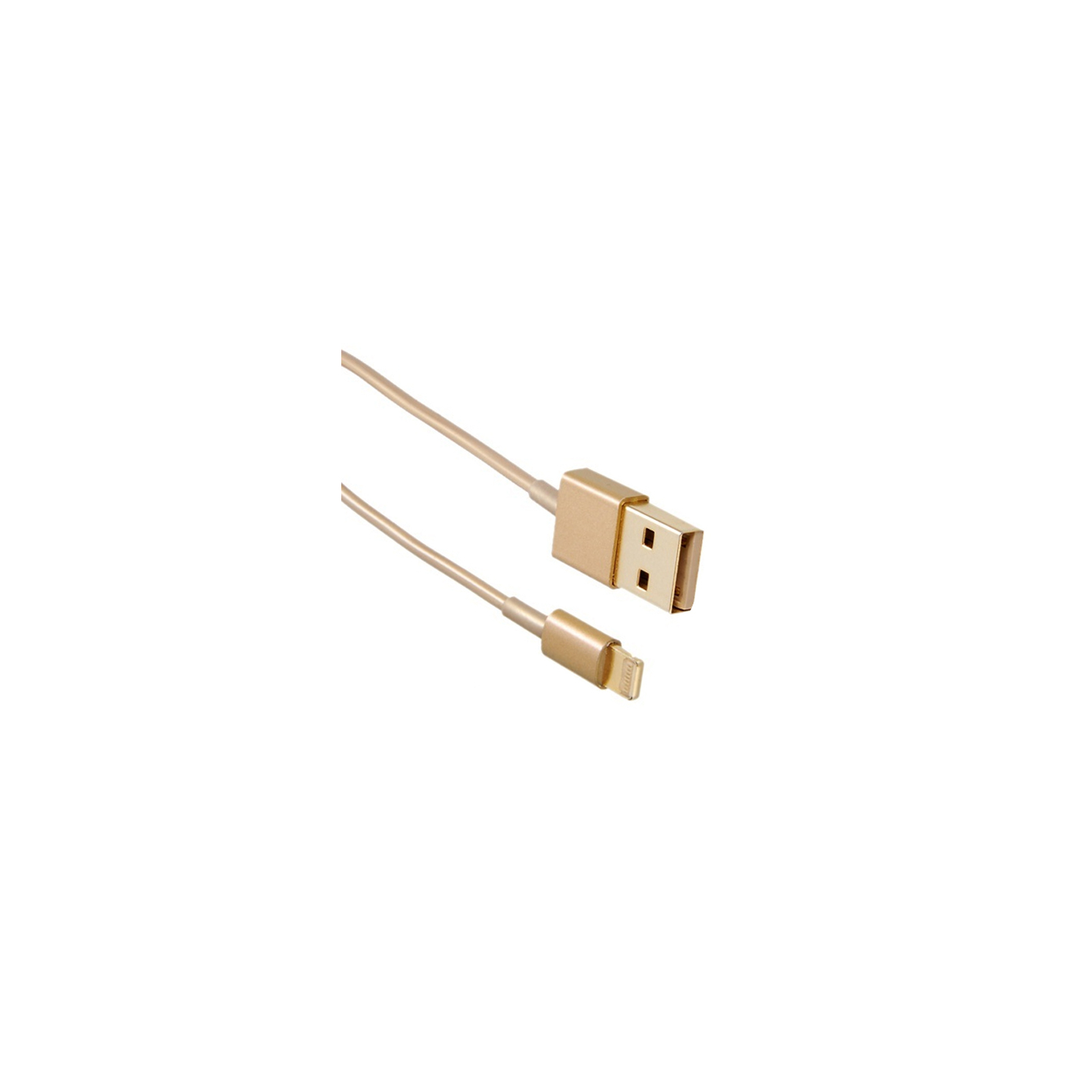 Дата кабель USB 2.0 AM to Lightning 1.0m Gold Drobak (215341)
