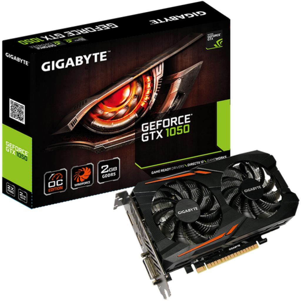 Відеокарта GIGABYTE GeForce GTX1050 2048Mb OC (GV-N1050OC-2GD)