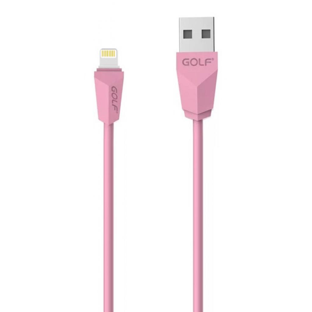 Дата кабель USB 2.0 AM to Lightning 1.0m Pink Golf (49925 / GC-27i)