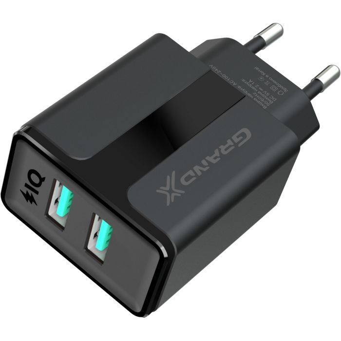 Зарядное устройство Grand-X 5V 2.1A USB Black (CH-15B) изображение 3