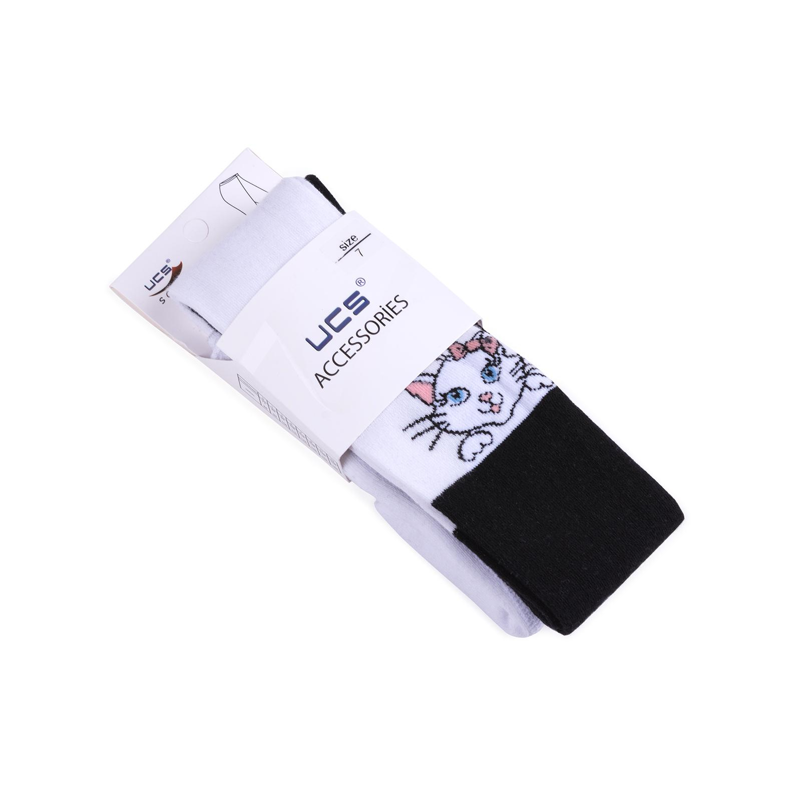 Колготки UCS Socks з котиками (M0C0301-1196-98G-white) зображення 3