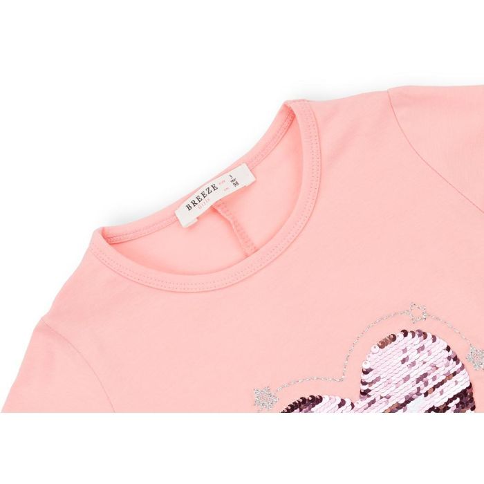 Кофта дитяча Breeze з аплікацією перевертишем "LOVE" (11227-98G-peach) зображення 2