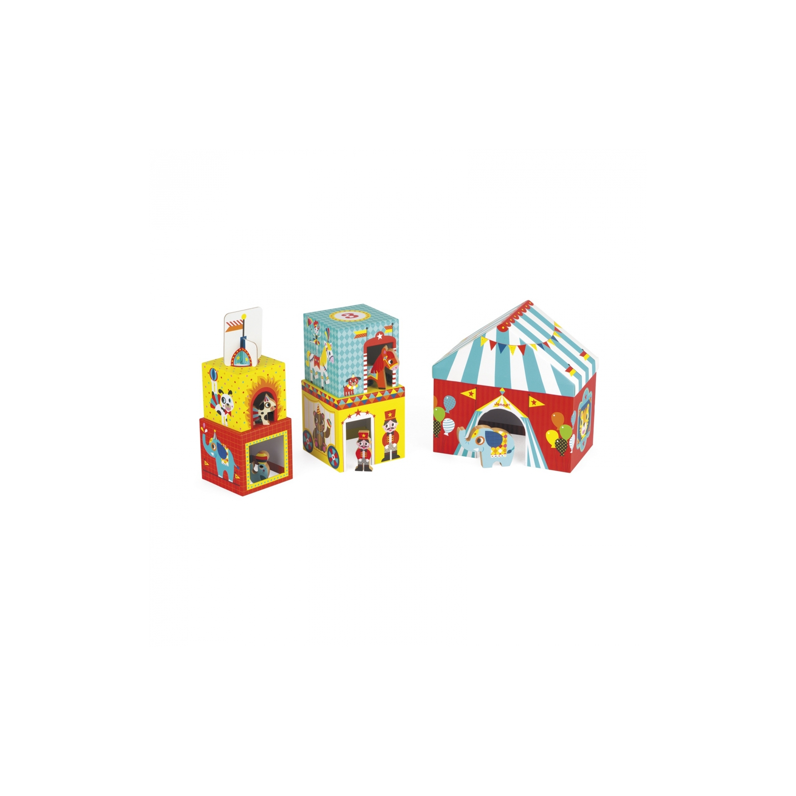 Кубики Janod Цирк (картонные) (J02800) изображение 2