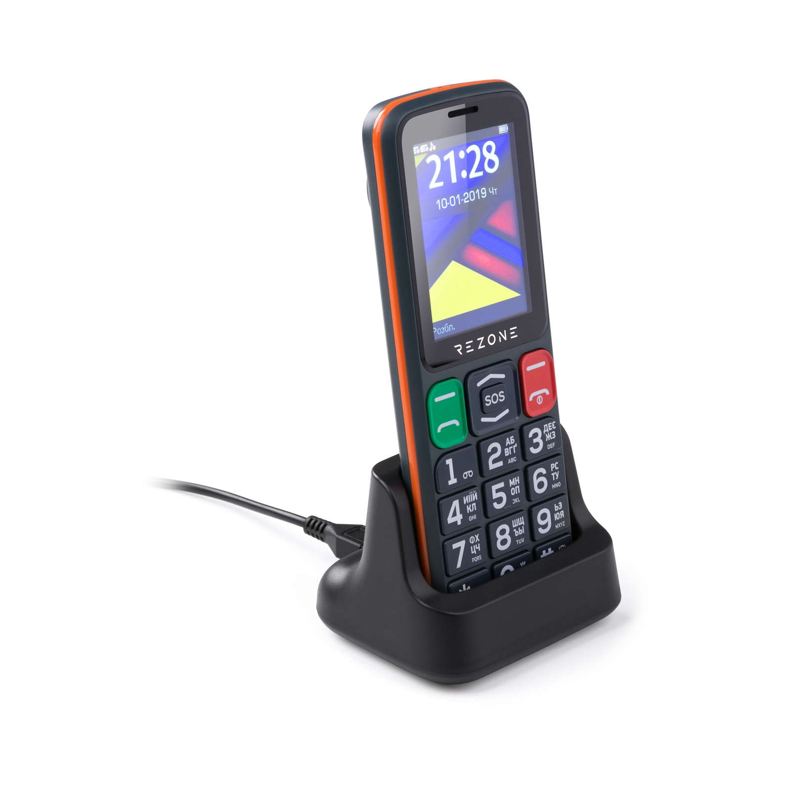 Мобільний телефон Rezone S240 Age Black Orange