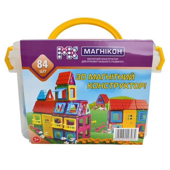 Конструктор Магнікон 84 детали Plastic box (МK-84) зображення 3