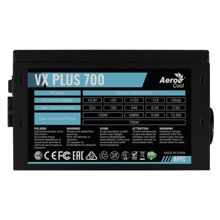 Блок питания AeroCool 700W VX 700 PLUS (VX 700 PLUS) изображение 3