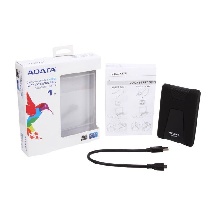Зовнішній жорсткий диск 2.5" 1TB ADATA (AHD650-1TU31-CBK) зображення 8