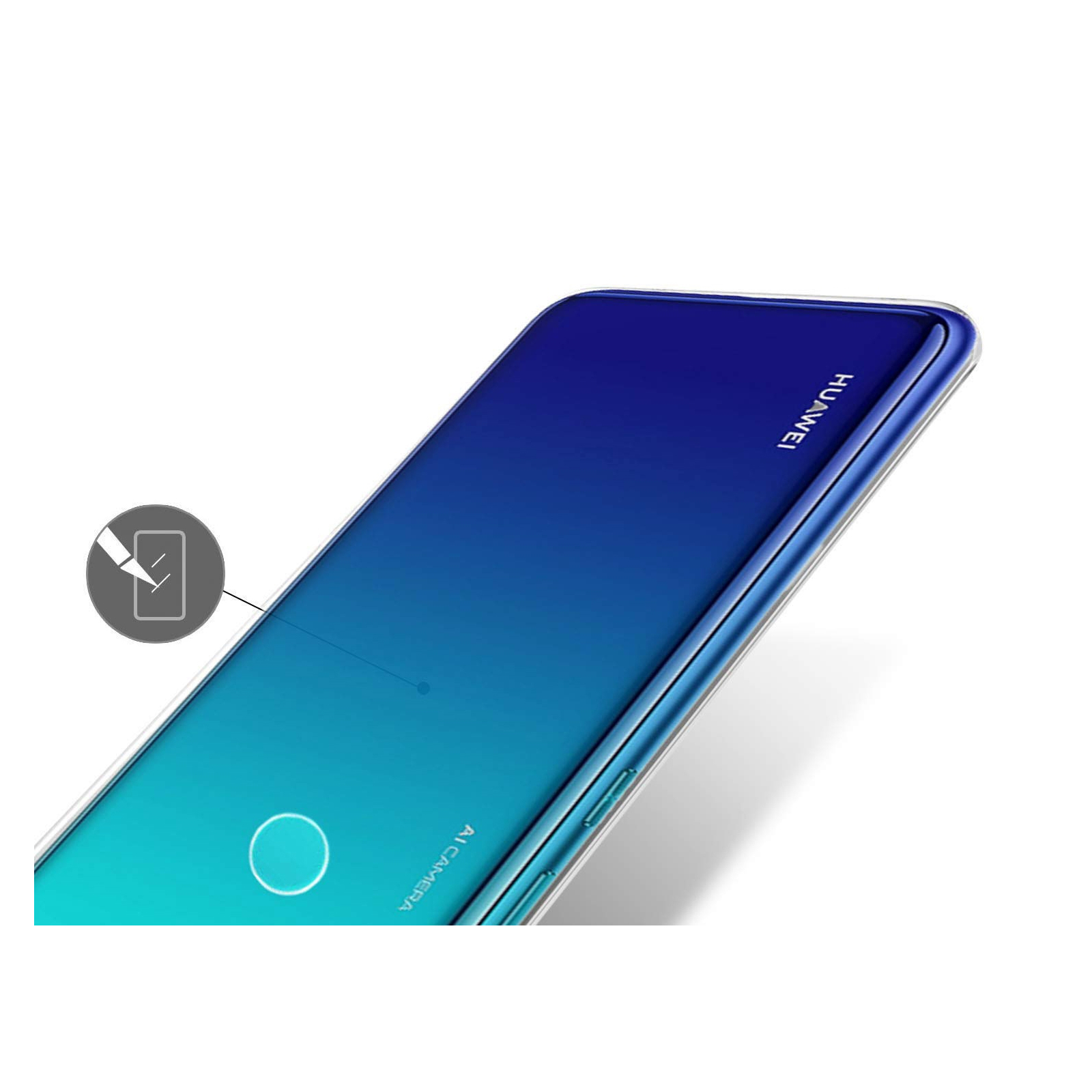 Чохол до мобільного телефона Laudtec для Huawei P Smart 2019 Clear tpu (Transperent) (LC-HPS19C) зображення 3