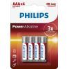 Батарейка Philips AAA LR03 Power Alkaline * 4 (LR03P4B/10)