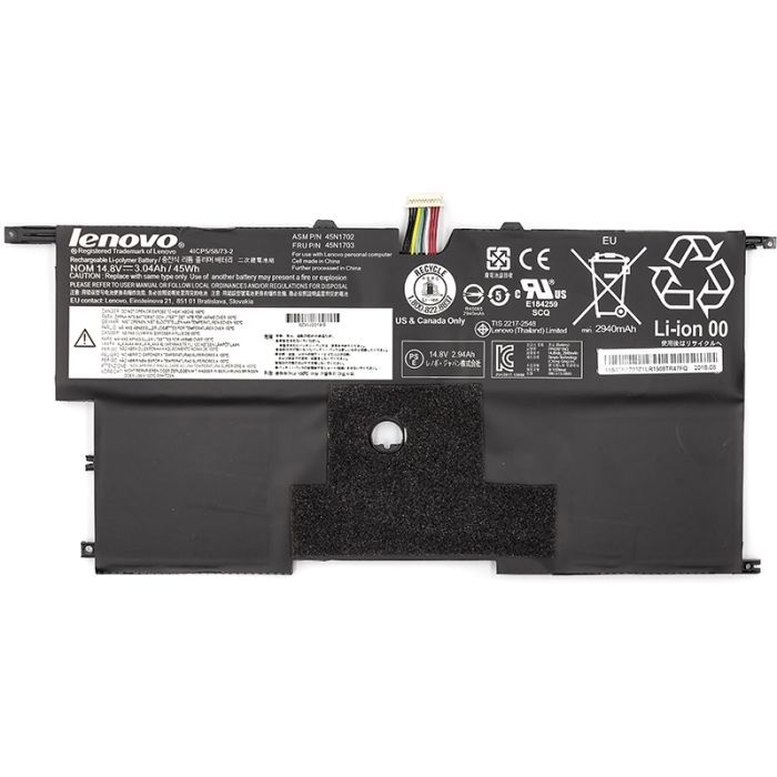Аккумулятор для ноутбука Lenovo ThinkPad X1 Carbon 14" 2nd (45N1700) 14.8V 45Wh (NB480678) изображение 2