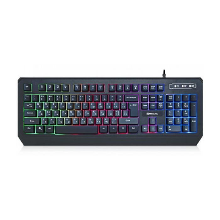 Клавиатура REAL-EL 7001 Comfort Backlit Black