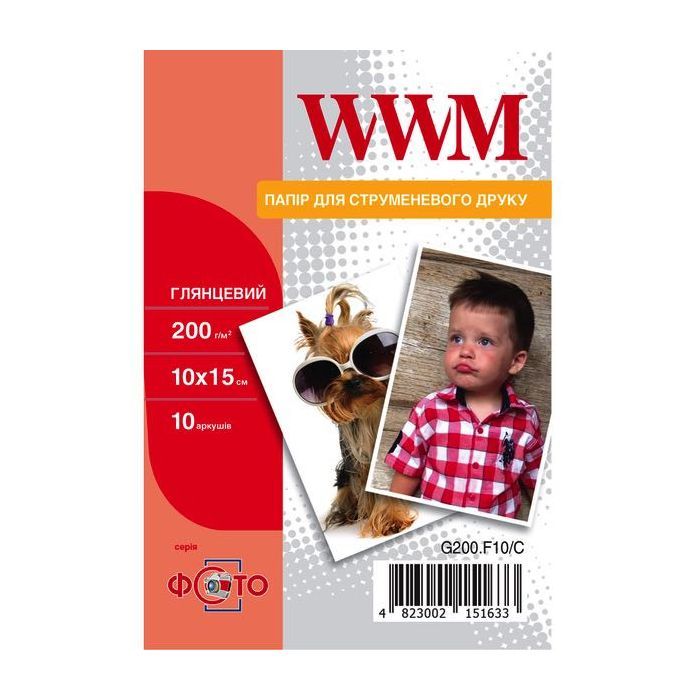 Фотопапір WWM 10x15 (G200.F10/C)